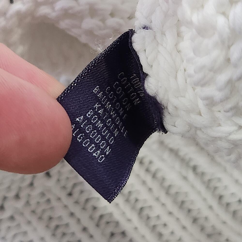 Ralph Lauren Purple Label Sweater Womens L Large White Turtleneck Pullover Knit - Picture 10 of 15